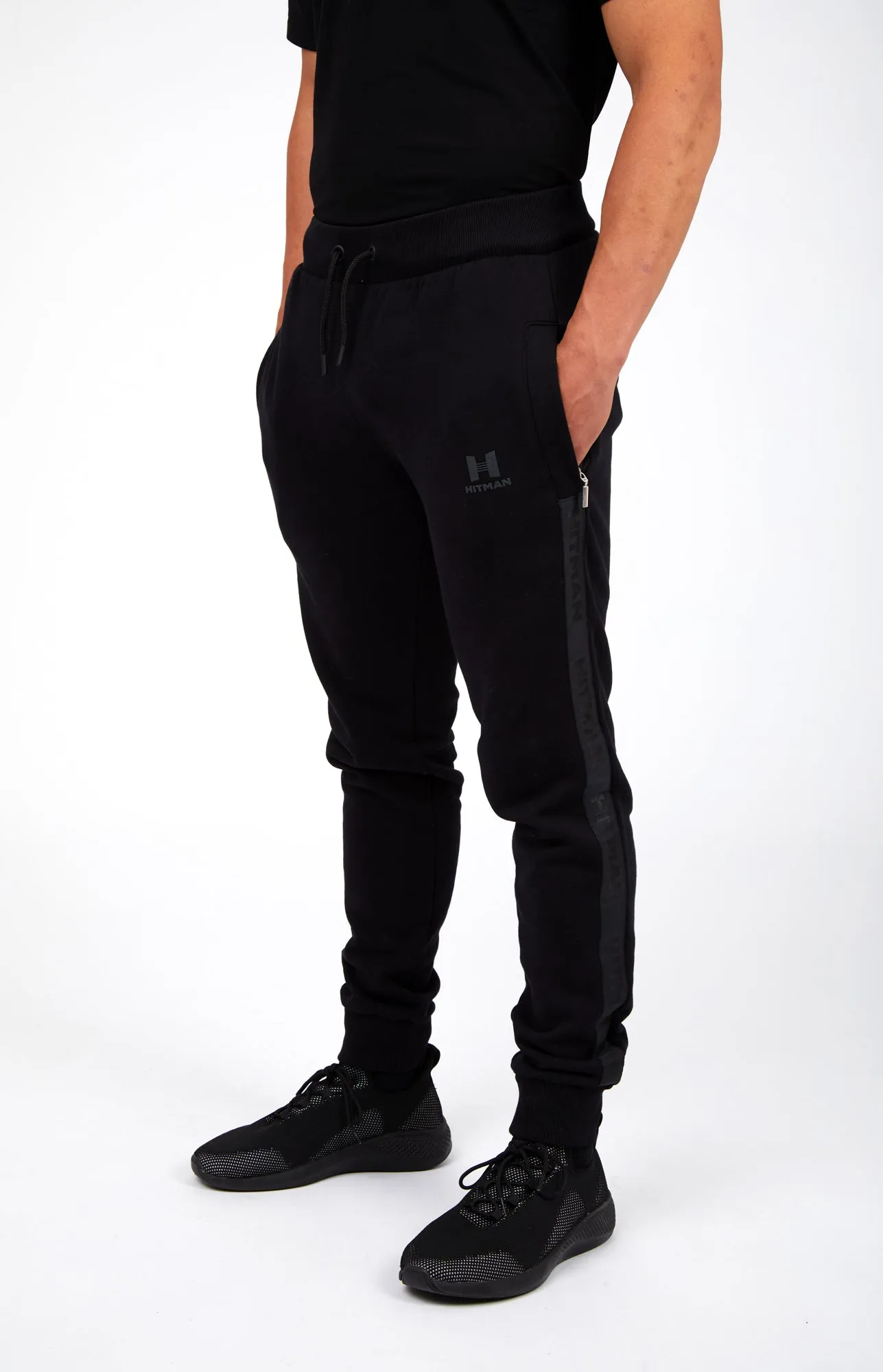 STEALTH BLACK- JOGGERS- BLACK TAPE