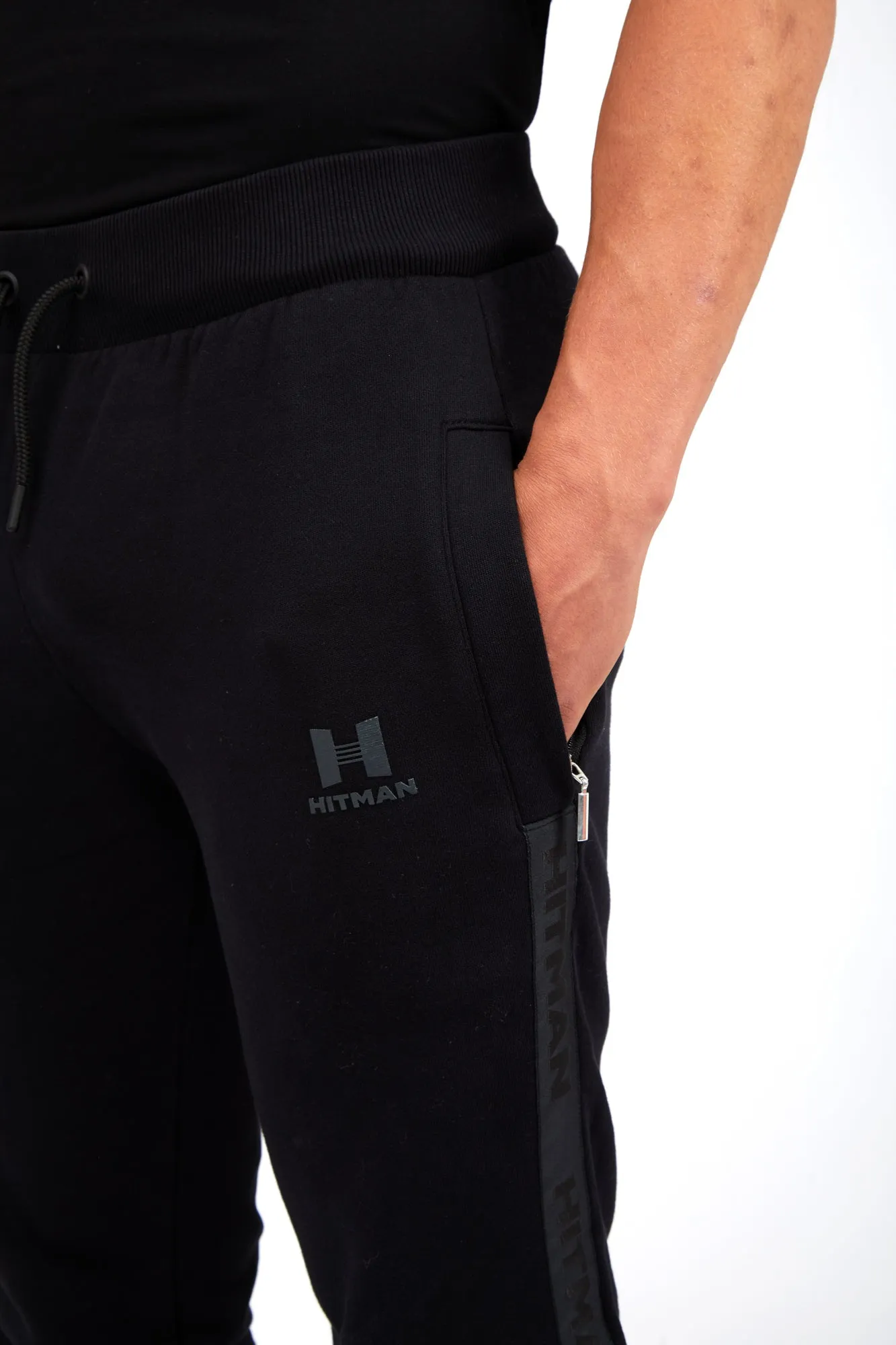 STEALTH BLACK- JOGGERS- BLACK TAPE