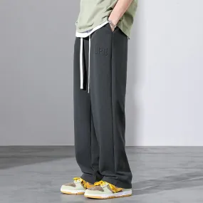 Straight Print Sports Loose Fit Sweatpant