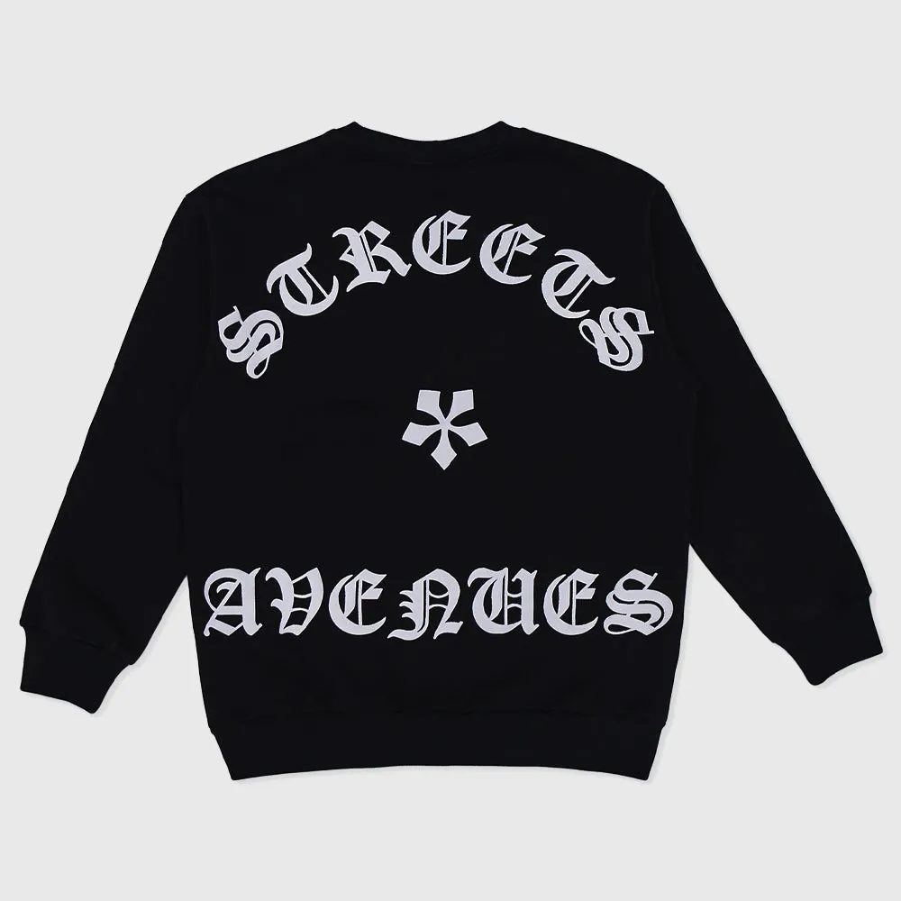 Streets & Aves Crewneck Sweatshirt Black