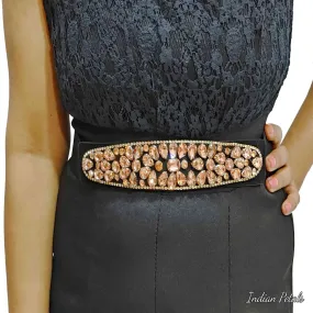 Stylish Fancy Rhinestones studded Fabric Party Belt for Girls, Women