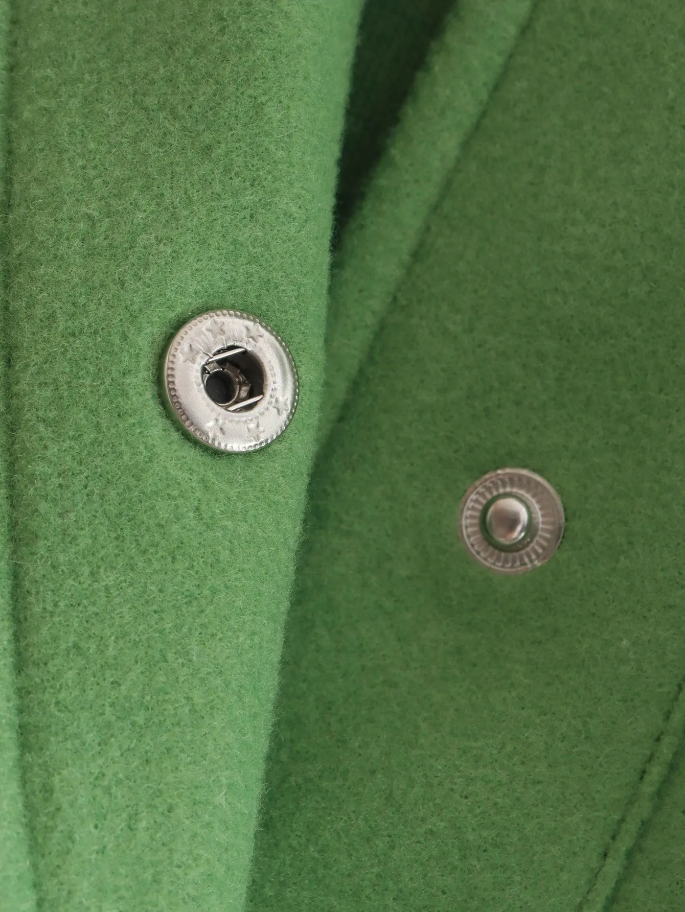 Summer Green Collared Long Sleeve Single-Breasted Pocket Soft Jacket