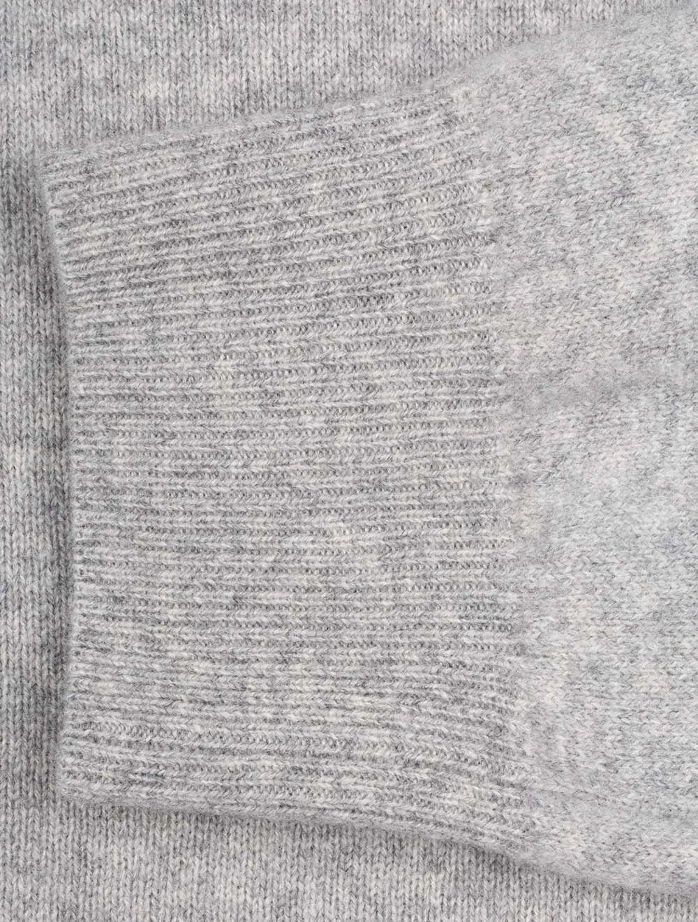 Superfine Lambswool Crew Neck Grey Melange