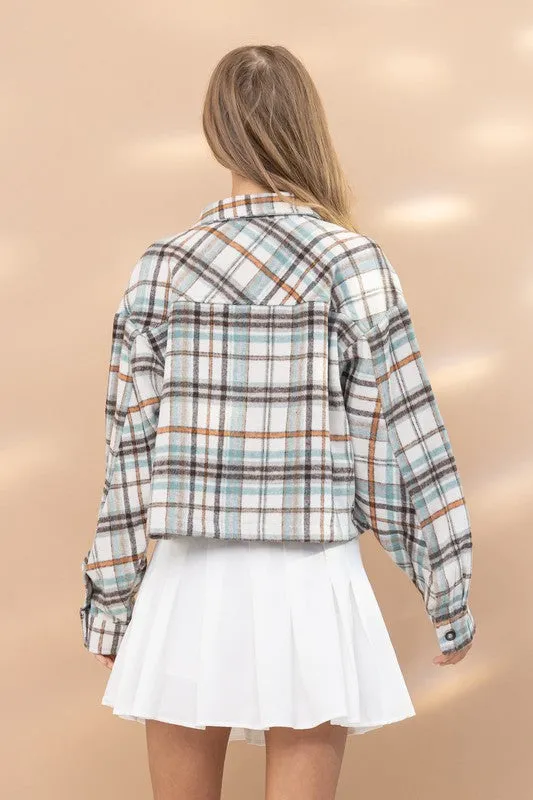 Tara Plaid Shacket (Blue)