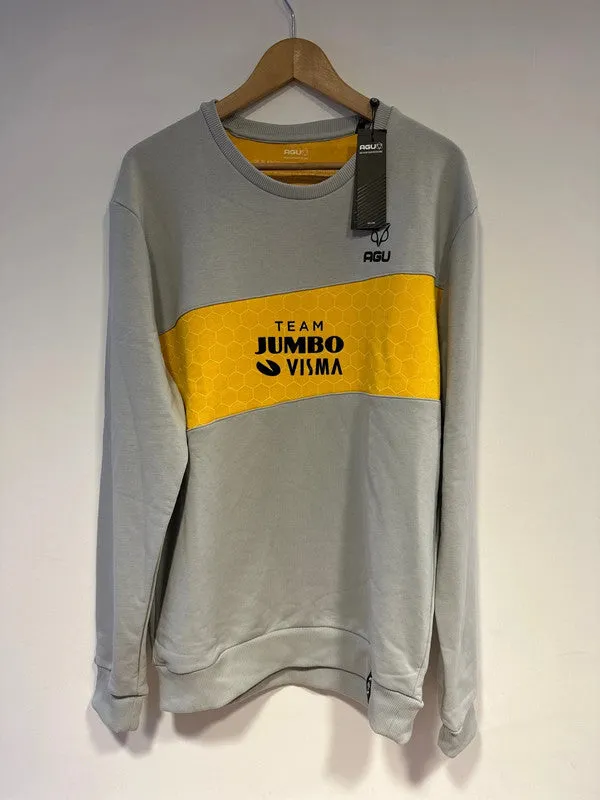 Team Jumbo Visma AGU Grey Yellow Sweater Men