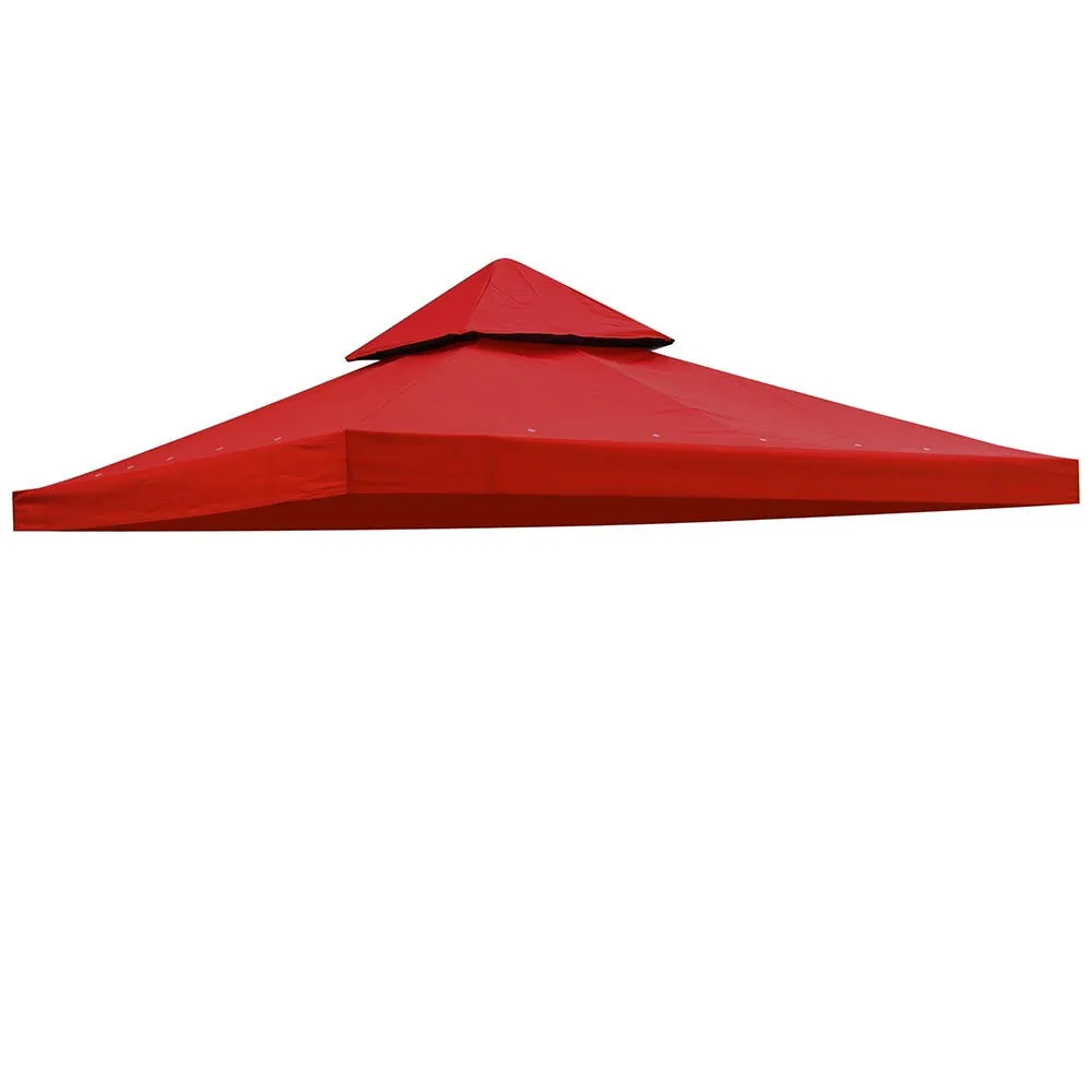 TheLAShop 10x10 ft Dual-tier Gazebo Canopy Replacement Top