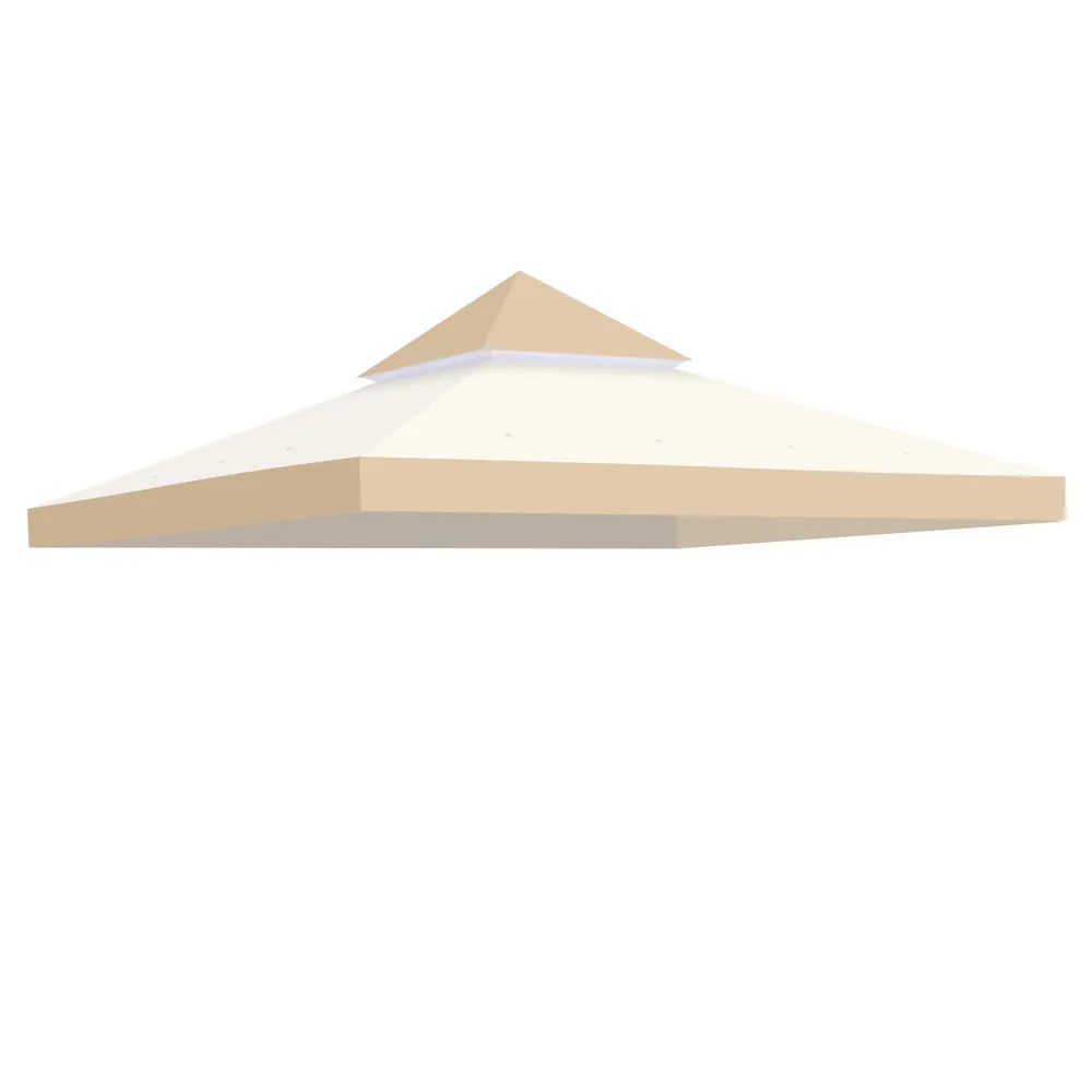 TheLAShop 10x10 ft Dual-tier Gazebo Canopy Replacement Top