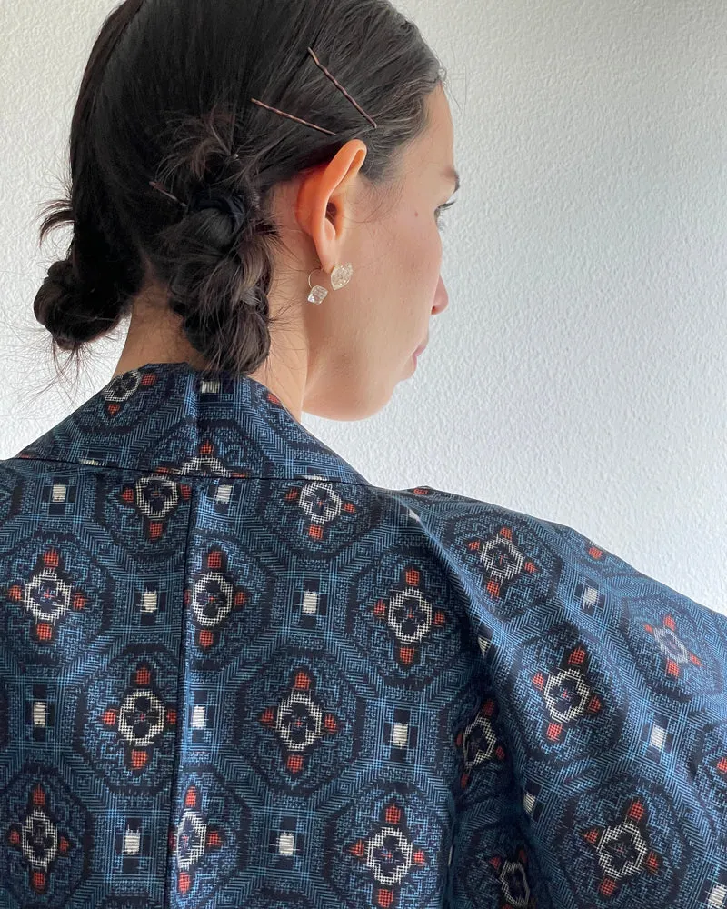 Traditional Textile Oshima Tsumugi Haori Kimono Jacket