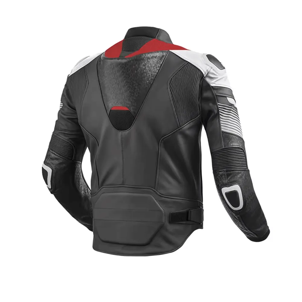 Turbo Black Motorcycle Leather Jacket