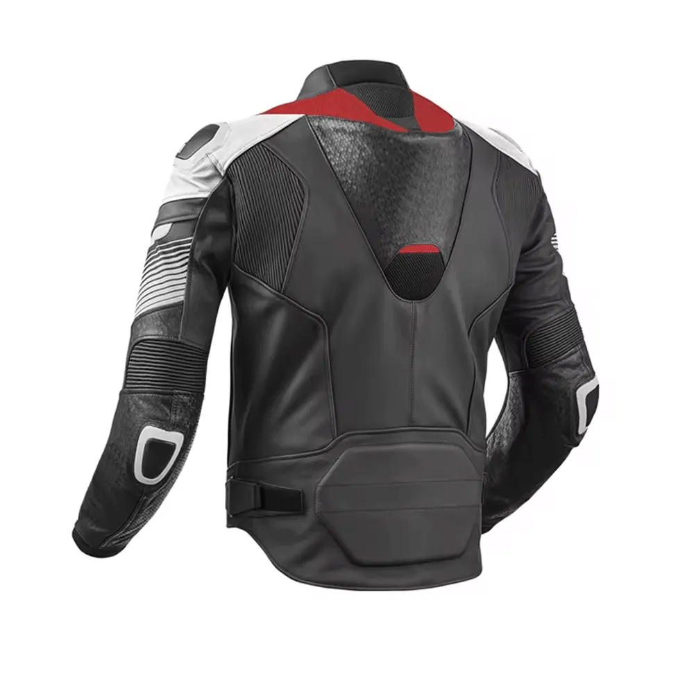 Turbo Black Motorcycle Leather Jacket