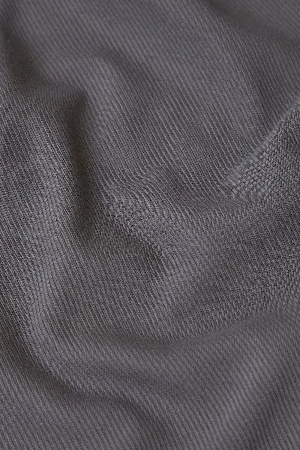 Twill Jersey Shacket in Graphite