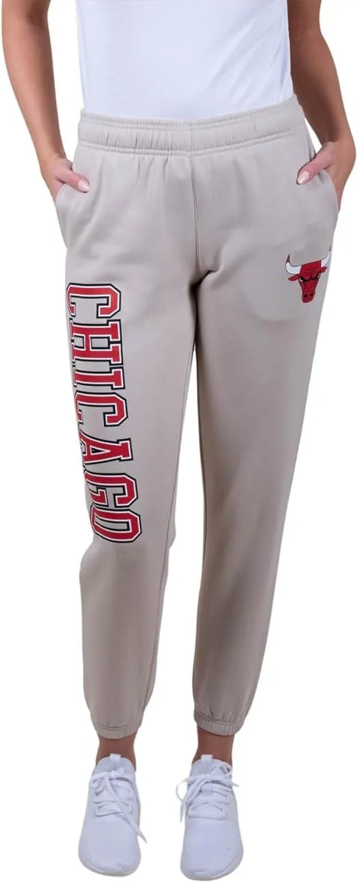 Ultra Game NBA Official Women's Super Soft Active Fleece Sweatpants Joggers, Chicago Bulls|Chicago Bulls