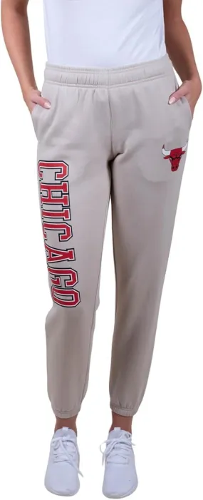 Ultra Game NBA Official Women's Super Soft Active Fleece Sweatpants Joggers, Chicago Bulls|Chicago Bulls