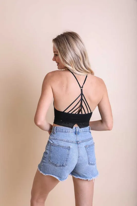 Valerie lace trim bralette/crop