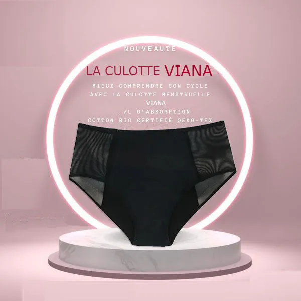 VIANA - Culotte Menstruelle taille haute pour Flux Abondant