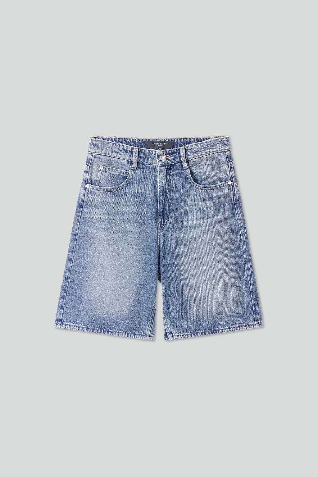 Vintage High Waist Wide Leg Denim Shorts