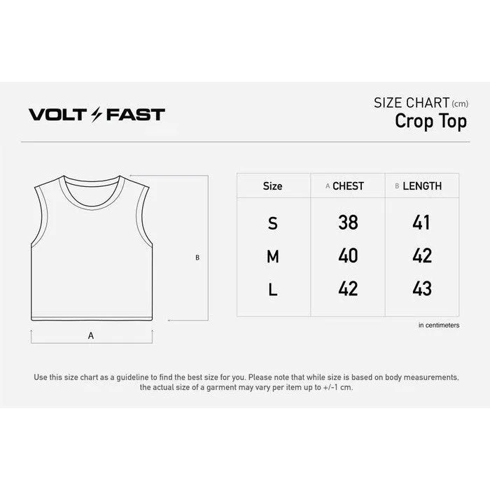 Volt and Fast Women's Bolt Sports Crop Top Tie Dye Series - Blue/Siesta