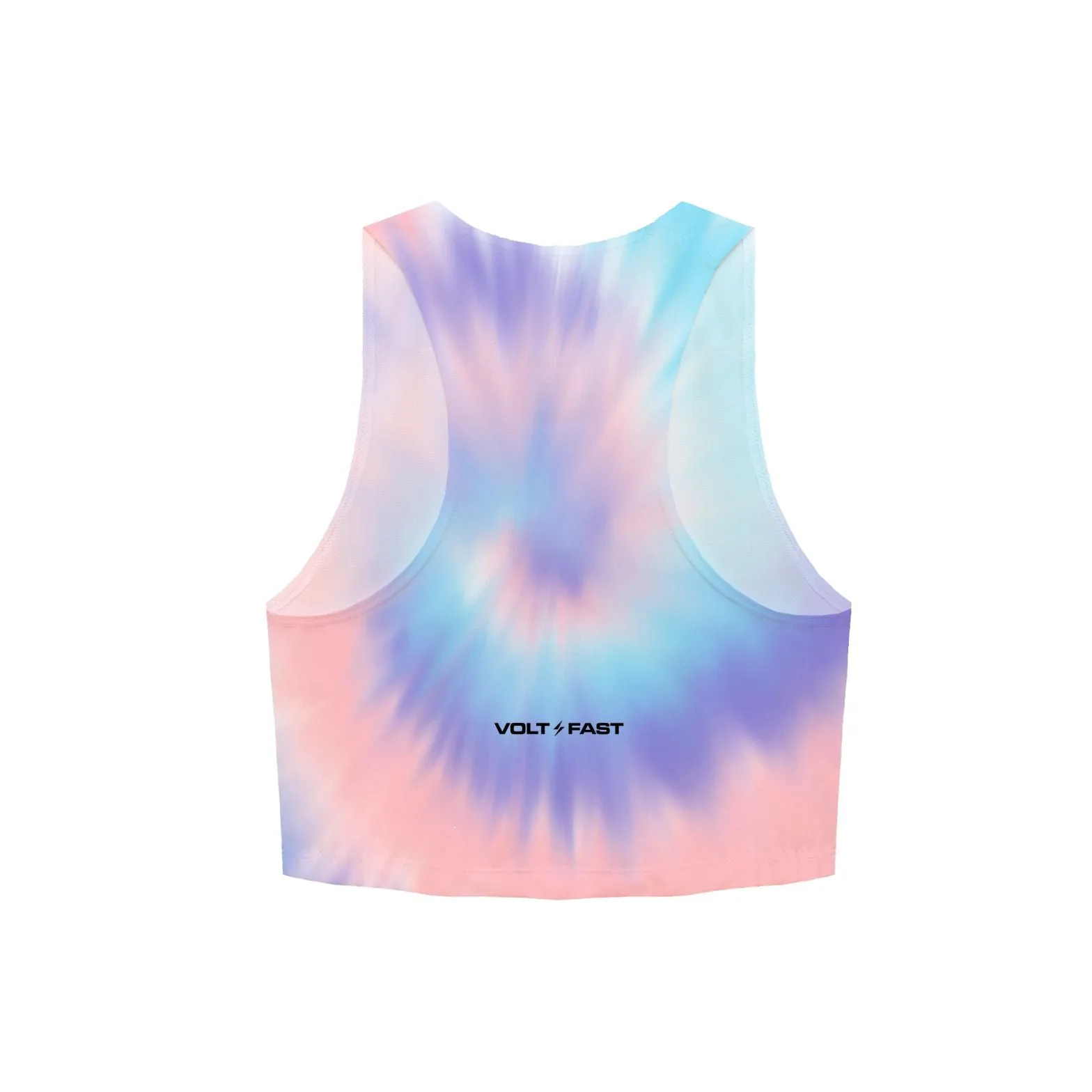 Volt and Fast Women's Bolt Sports Crop Top Tie Dye Series - Blue/Siesta