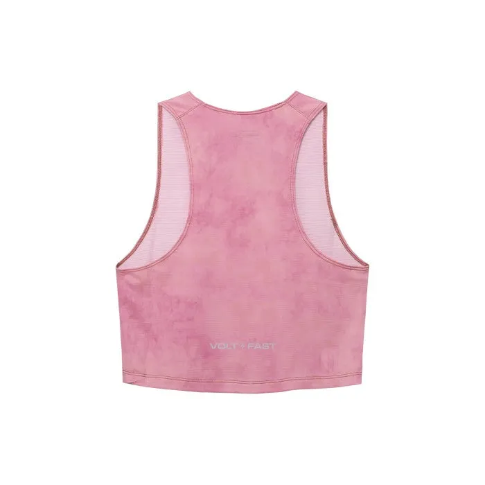 Volt and Fast Women's Bolt Sports Crop Top Tie Dye V1 Series - Pink