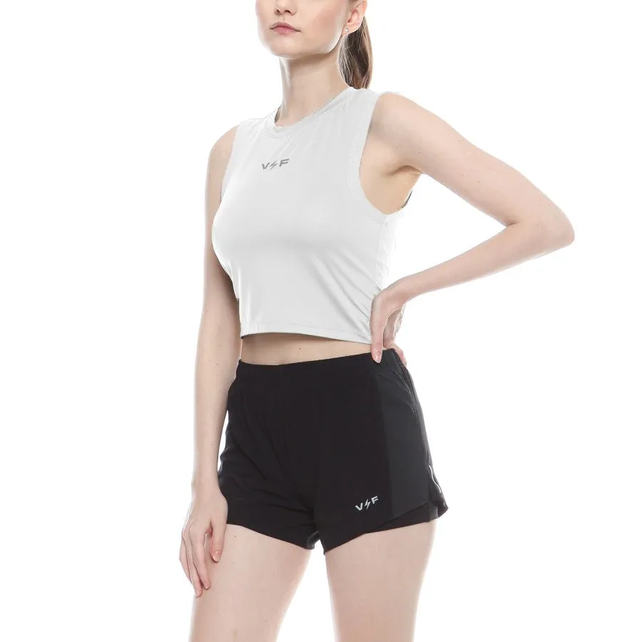 Volt and Fast Women's Bolt Sports Crop Top V2 - Broken White