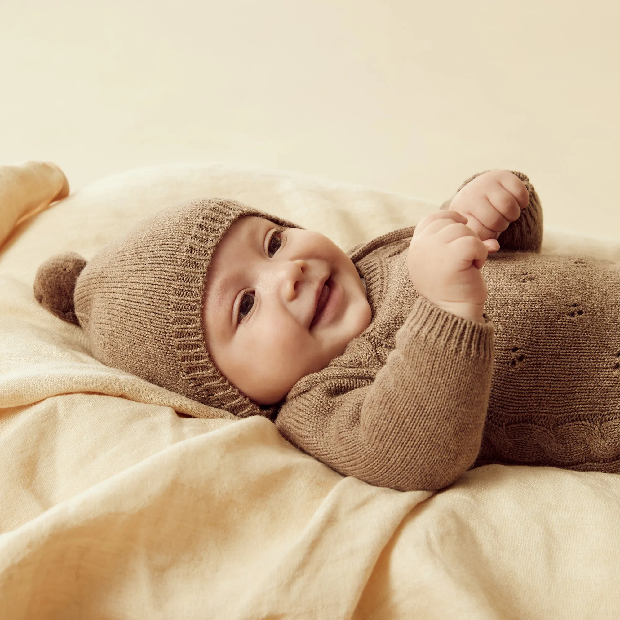 Walnut Knitted Bonnet