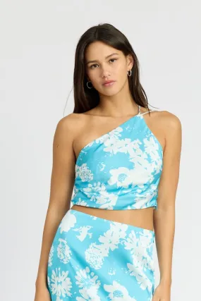 WILDFLOWER PRINT ONE SHOULDER TOP