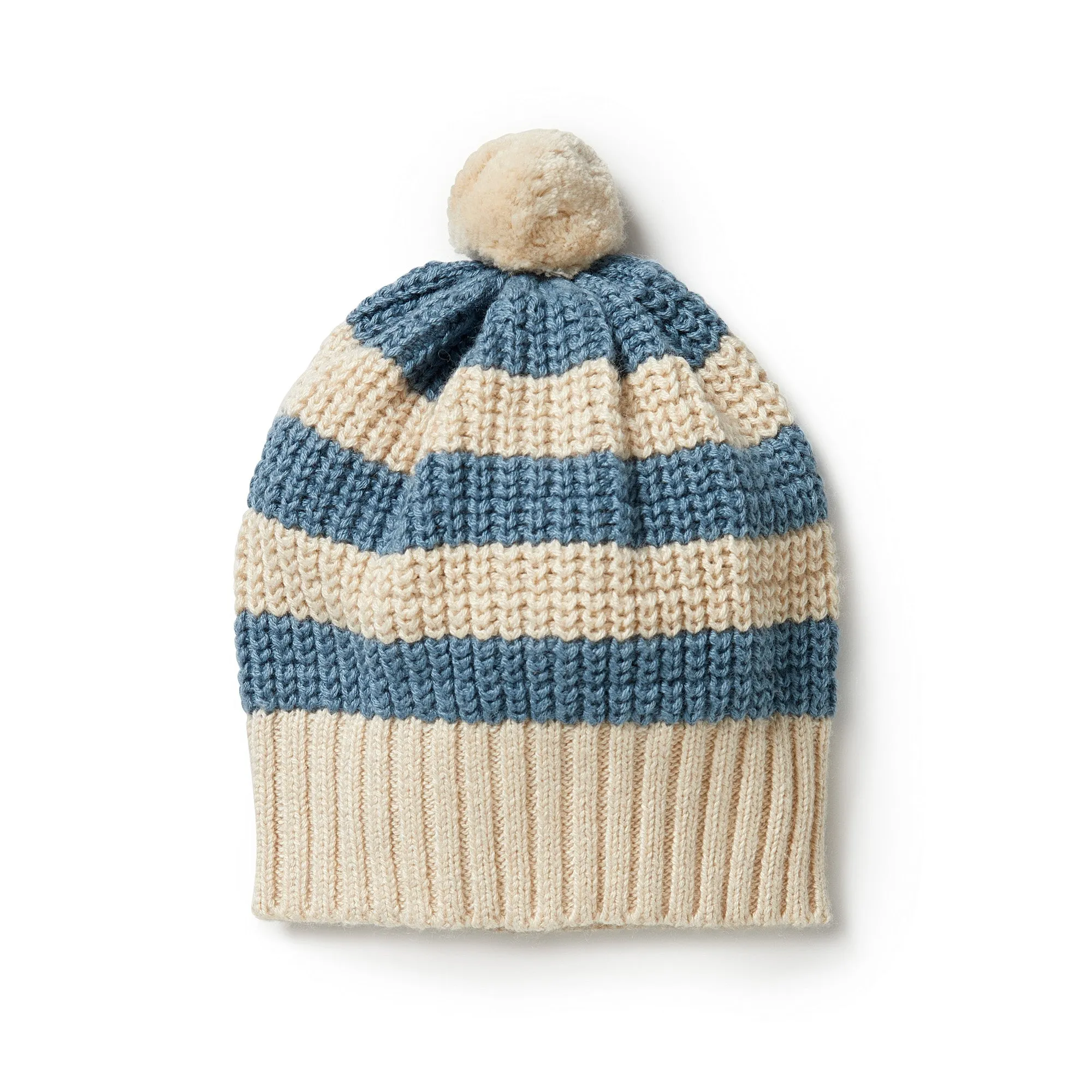 WILSON & FRENCHY KNIT STRIPE HAT BLUESTONE