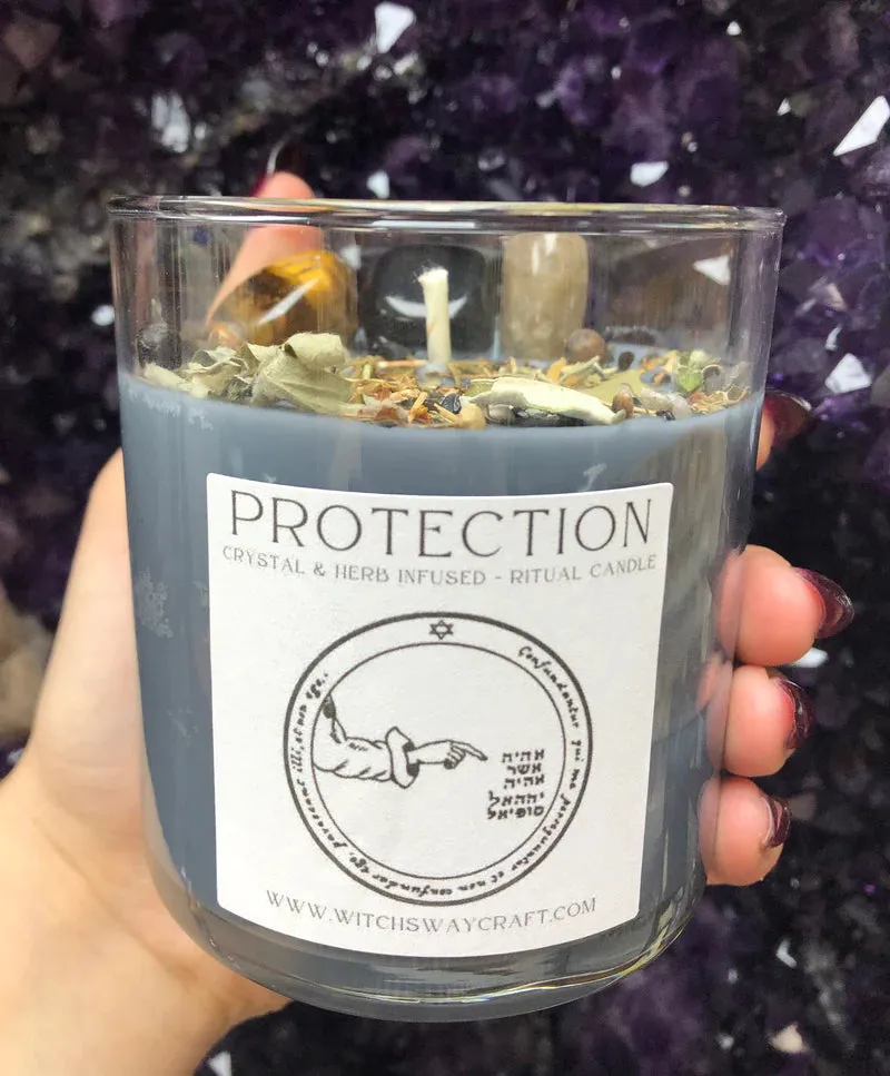 Witch's Way Protection Spell Candle