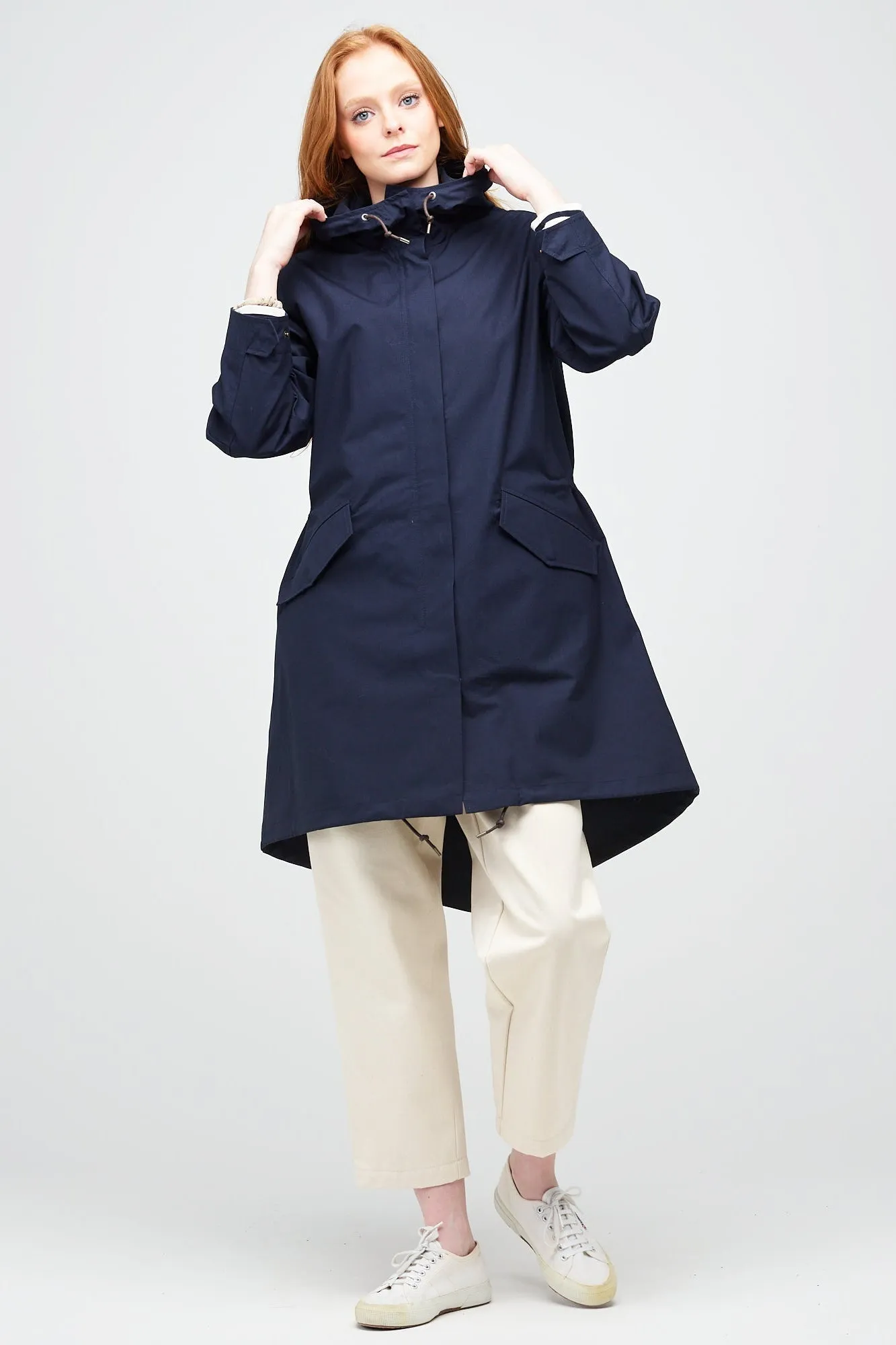 Women's Long Parka - Navy