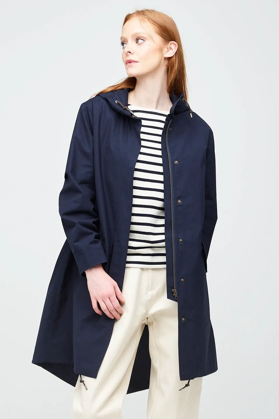 Women's Long Parka - Navy