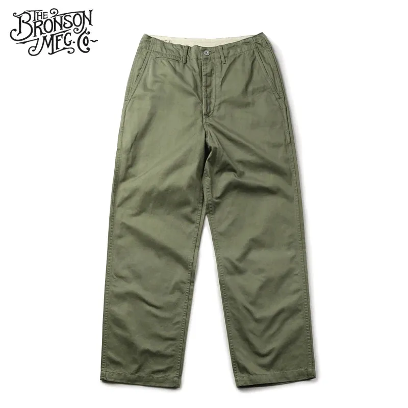 WW2 1942 US Army Military Chinos Vintage Men's Casual Pants - Khaki Loose Fit