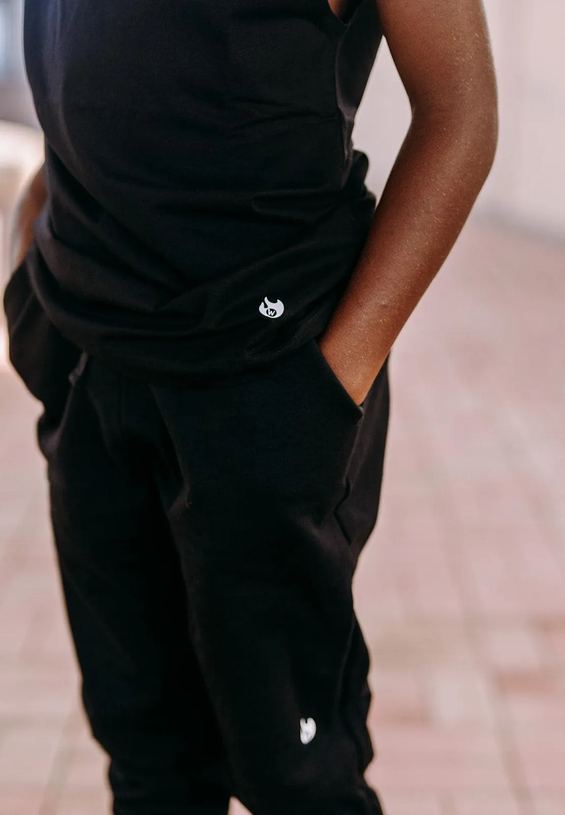 Youth Boys Black Comfort Joggers