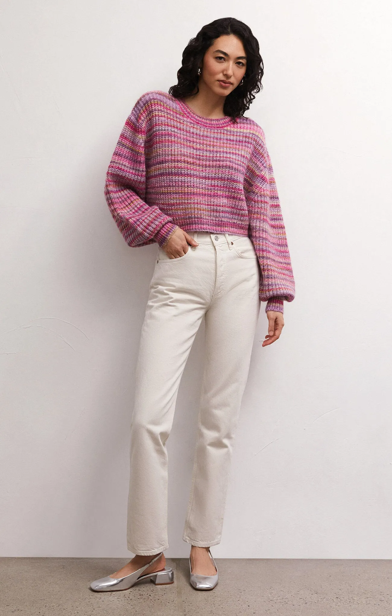 Z Supply Prism Metallic Stripe Sweater