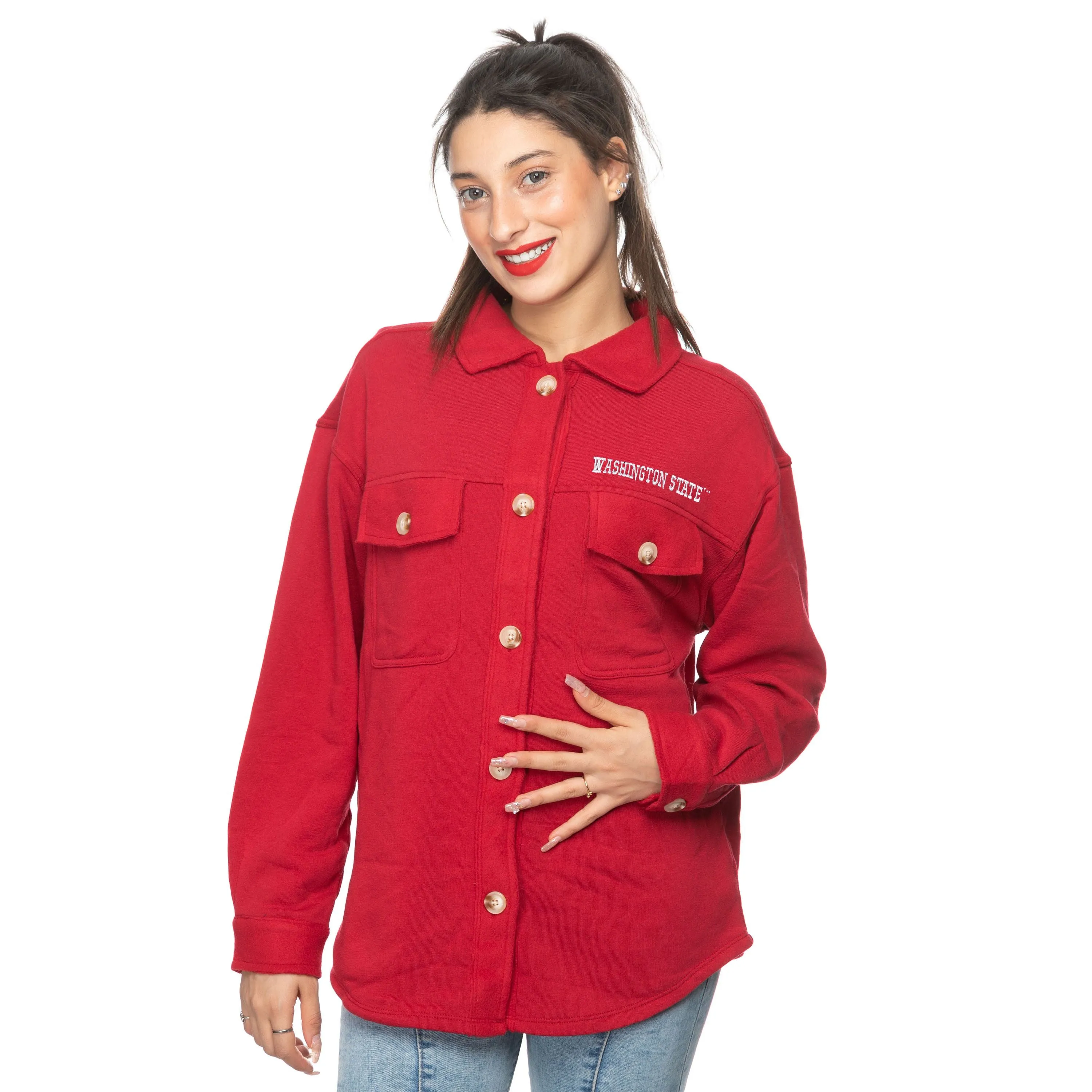 ZooZatz Womens Crimson Shacket