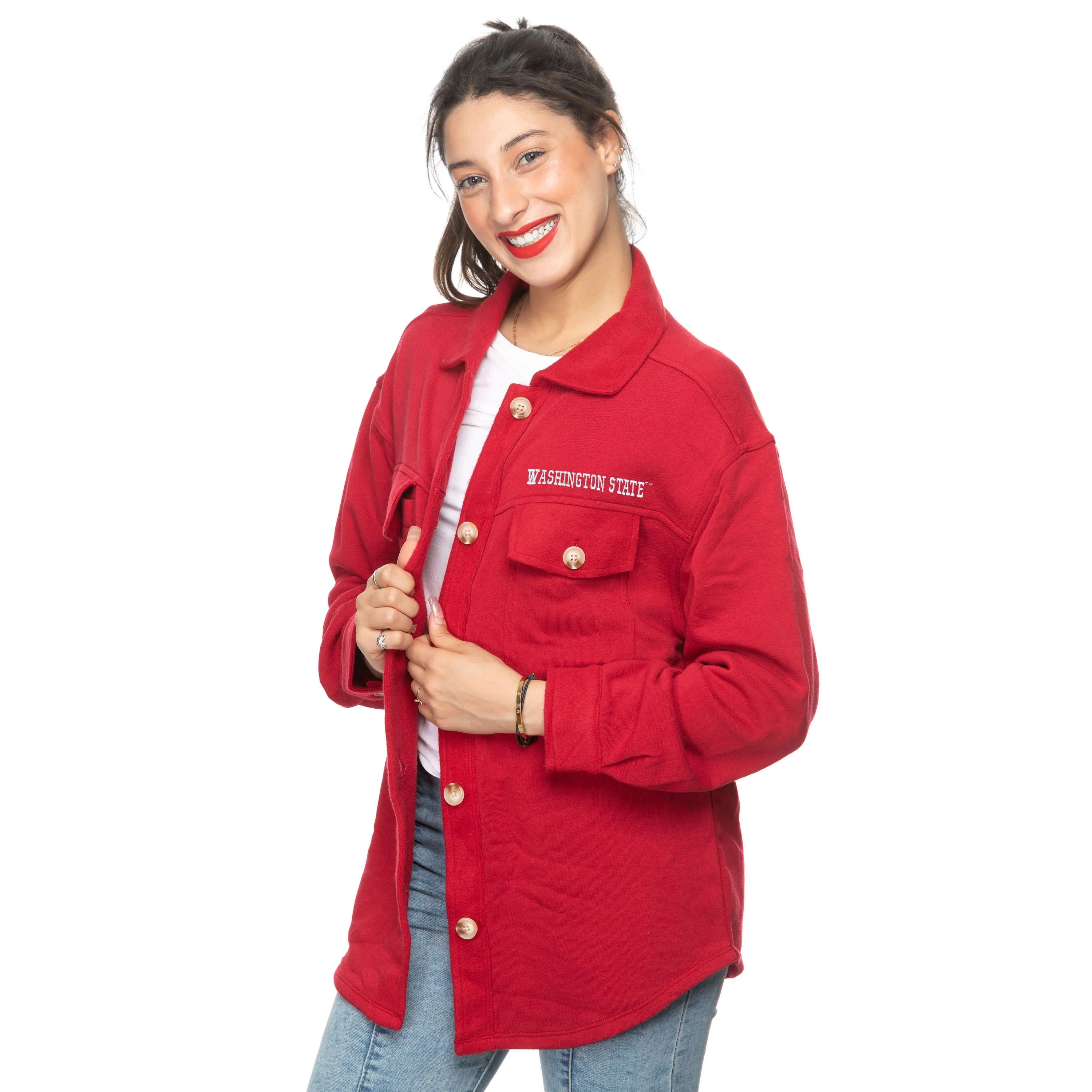 ZooZatz Womens Crimson Shacket